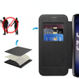 Θήκη με πτερύγιο για Samsung Galaxy S25+ Plus, RFID Wallet MagSafe CamShield, μαύρη