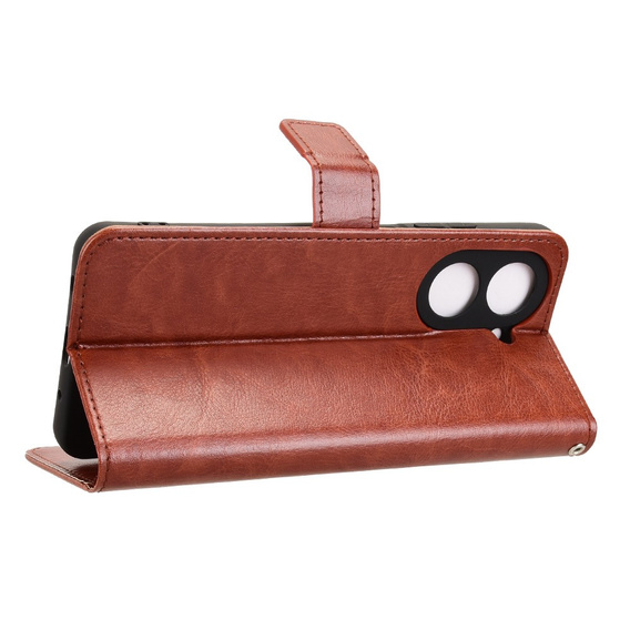 Θήκη με πτερύγιο για Xiaomi Redmi A5, Crazy Horse Wallet, καφέ