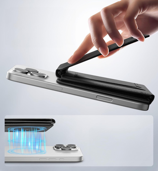 Μαγνητικό πορτοφόλι με τοποθεσία, NFC και βάση για iPhone 16 Pro