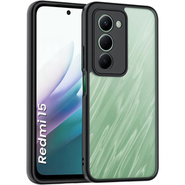 Θήκη για Xiaomi Redmi 15 5G / 4G, με προστασία κάμερας, διάφανη με μαύρες πλευρές