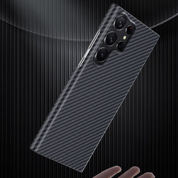 Θήκη για Samsung Galaxy S23 Ultra, Aramid Fiber Cover, μαύρη