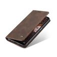 θήκη CASEME για Samsung Galaxy A12 / M12 / A12 2021, Leather Wallet Case, καφές