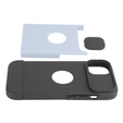 Θήκη ERBORD MagSafe Cam Slider, μπλε + Γυαλί για την οθόνη για iPhone 13 / iPhone 14