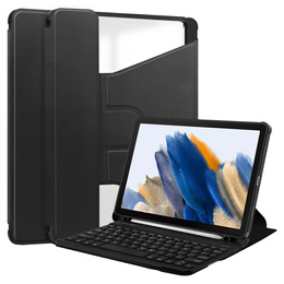Θήκη πληκτρολογίου για Samsung Galaxy Tab A9+, Rotary 360° Leather, μαύρη