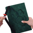 Θήκη για Lenovo Tab M9, Wallet Pen Slot, butterflies, καφέ