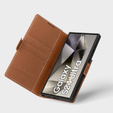 Δερμάτινη θήκη για Samsung Galaxy S24 Ultra, ERBORD LeatherWallet, καφέ