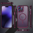 Θήκη για iPhone 14 Pro Max, ERBORD Impact Guard, MagSafe, μπορντό