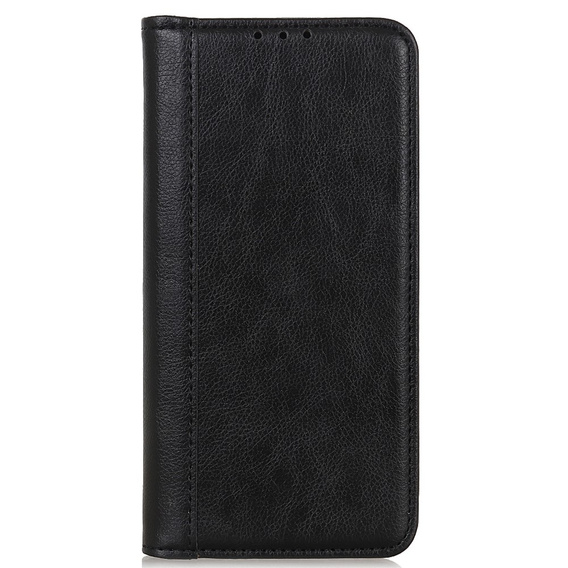 Θήκη για Xiaomi Redmi Note 13 Pro 4G, Wallet Litchi Leather, μαύρη