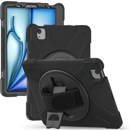 Θωρακισμένη θήκη για Apple iPad Air 11" 6 gen. 2024 (A2902, προστατευτική 360 με χώρο για γραφίδα, μαύρη