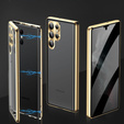 Θήκη για Samsung Galaxy S24 Ultra, Privacy Dual Glass, χρυσή