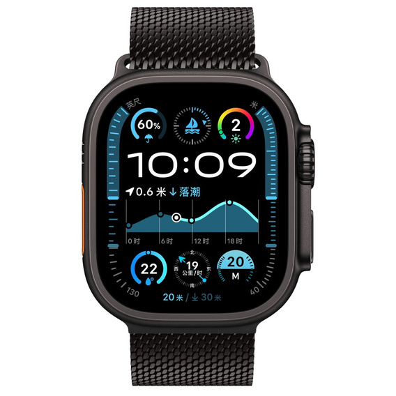 Bransoleta do Apple Watch 1/2/3/4/5/6/7/8/SE/ULTRA 42/44/45/49 MM, Czarna