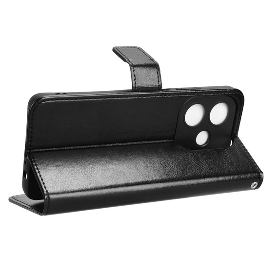 Θήκη με πτερύγιο για Oppo A40 / Oppo A40m, Crazy Horse Wallet, μαύρη