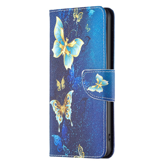 Θήκη με πτερύγιο για Xiaomi Redmi Note 13 Pro 5G, Wallet, Butterflies μπλε