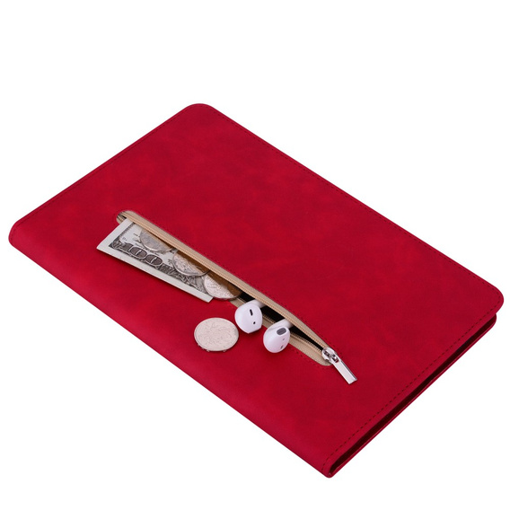 Θήκη για Lenovo Tab M9, Wallet Pen Slot, κόκκινη