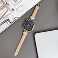 Δερμάτινο λουράκι για Apple Watch 1/2/3/4/5/6/7/8/SE/Ultra 42/44/45/49mm, Μπεζ