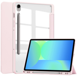 Θήκη για Samsung Galaxy Tab S10 FE+ Plus, Smartcase Hybrid, με χώρο για γραφίδα, ροζ