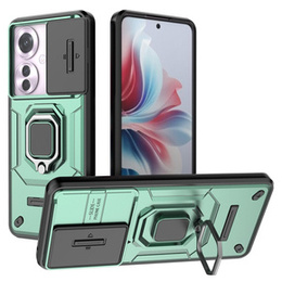 Θήκη για Oppo Reno 11F 5G, KickStand Camera Lens, πράσινη