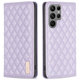 Θήκη με πτερύγιο για Samsung Galaxy S25 Ultra, Wallet, BINFEN COLOR, μωβ