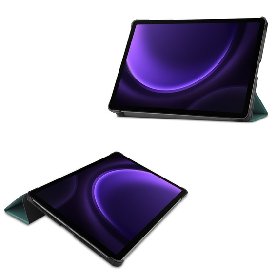 Θήκη για Samsung Galaxy Tab S9 FE, τρίπτυχη, πράσινη