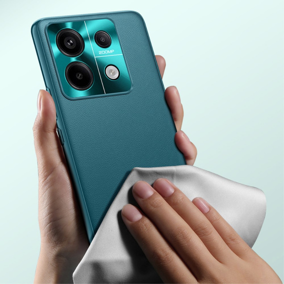 Δερμάτινη θήκη για Xiaomi Redmi Note 13 Pro+, leather hybrid, πράσινη