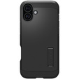 θήκη Spigen για iPhone 16, Tough Armor Mag Mag MagSafe, μαύρη + μετριασμένο γυαλί 9H