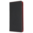 Θήκη με πτερύγιο για Samsung Galaxy S24 FE, Litchi Skin Grain, μαύρη