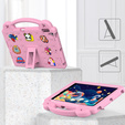 Παιδική θήκη για iPad 10.2" 2021/2020/2019 (9/8/7 gen.) / Air 10.5" 2019 (3 gen.), Cute Patterns, με βάση, ροζ