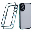 θήκη για το iPhone 16, Magnetic Dual Glass, πράσινη