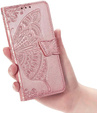 Θήκη με πτερύγιο για Realme Note 70T 4G, Butterfly, ροζ rose gold