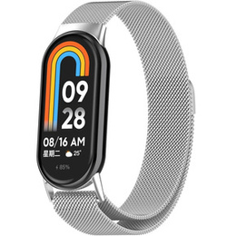 Βραχιόλι Μιλάνου με θήκη για Xiaomi Smart Band 10 / 9 / 8, Ασημί