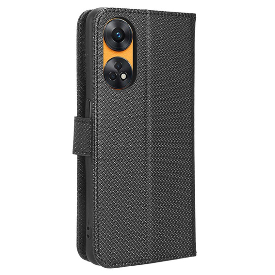 Θήκη με πτερύγιο για Oppo Reno8 T 4G, Wallet Smart Magnet, μαύρη