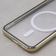 Μαγνητική θήκη MagSafe Dual Glass για Samsung Galaxy S23, χρυσή