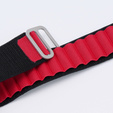Λουράκι νάιλον για Apple Watch 1/2/3/4/5/6/7/8/SE/ULTRA 42/44/45/49mm, μαύρη / κόκκινη 