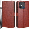 Θήκη με πτερύγιο για Xiaomi Redmi 12C, Crazy Horse Wallet, καφέ
