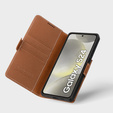 Δερμάτινη θήκη για Samsung Galaxy S24, ERBORD LeatherWallet, καφέ