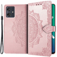 Θήκη με πτερύγιο για Motorola Moto G54 5G, Mandala, ροζ rose gold