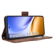 Θήκη με πτερύγιο για Realme 14 5G / Realme 14T 5G, Card Slot, καφέ