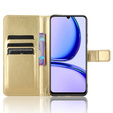 Θήκη με πτερύγιο για Realme Note 50, Crazy Horse Wallet, χρυσή