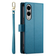 Θήκη με πτερύγιο για Samsung Galaxy S25 Edge, Wallet Zipper Pocket, μπλε