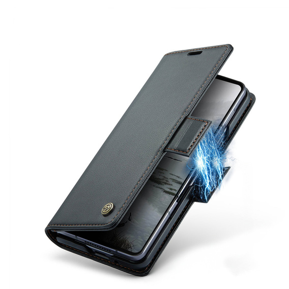 CASEME Litchi θήκη πορτοφόλι flip για Samsung Galaxy Z Fold7 5G
