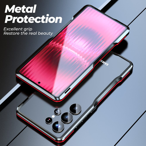 Θήκη LUPHIE για Samsung Galaxy S25 Ultra, Armor Bumper, μαύρη