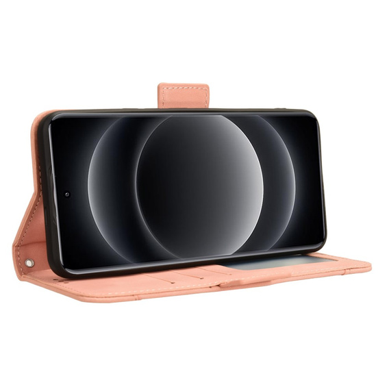 Θήκη με πτερύγιο για Xiaomi 14 Ultra, Card Slot, ροζ