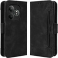 Θήκη με πτερύγιο για Realme GT 6 / 6T, Card Slot, μαύρη