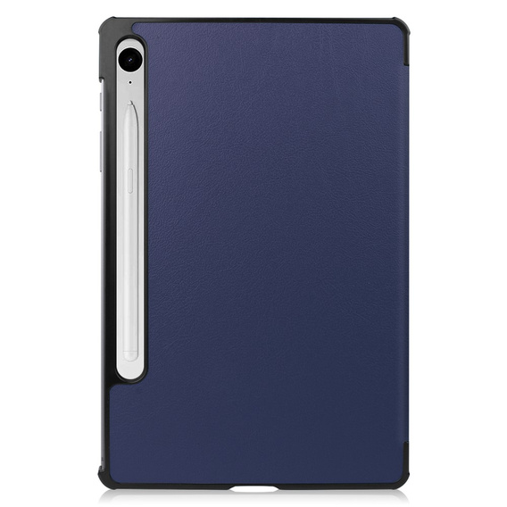 Θήκη για Samsung Galaxy Tab S9 FE, τρίπτυχη, σκούρο μπλε 