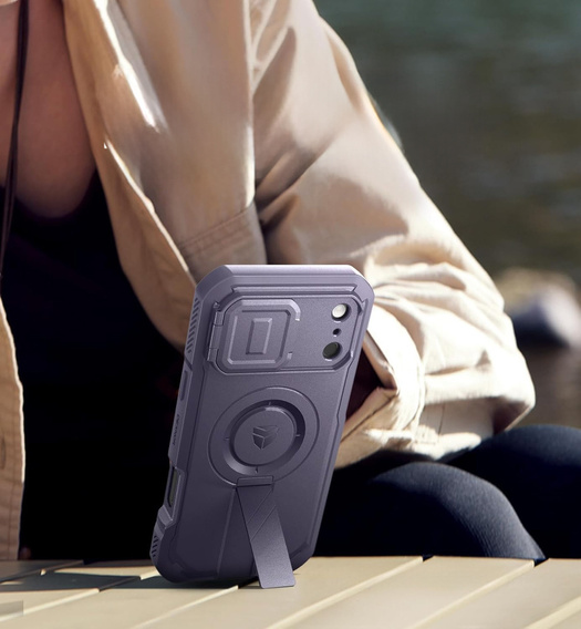 Θωρακισμένη θήκη Dexnor με βάση στήριξης και κλείστρο κάμερας, για MagSafe για iPhone 17 Pro