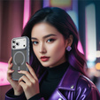Ματ θήκη για iPhone 17 Pro Max, θωρακισμένη, για MagSafe, καπνιστή με γκρι πλευρές