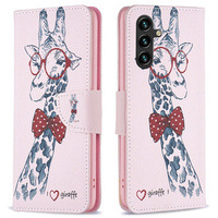 Θήκη με πτερύγιο για Samsung Galaxy A05s, Wallet, giraffe, ροζ