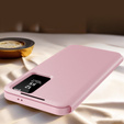 Αναδιπλούμενη θήκη για Samsung Galaxy S23 Ultra, Smart View Wallet, ροζ