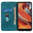 θήκη με πτερύγιο για Xiaomi Poco F6, Split Leather, πράσινη