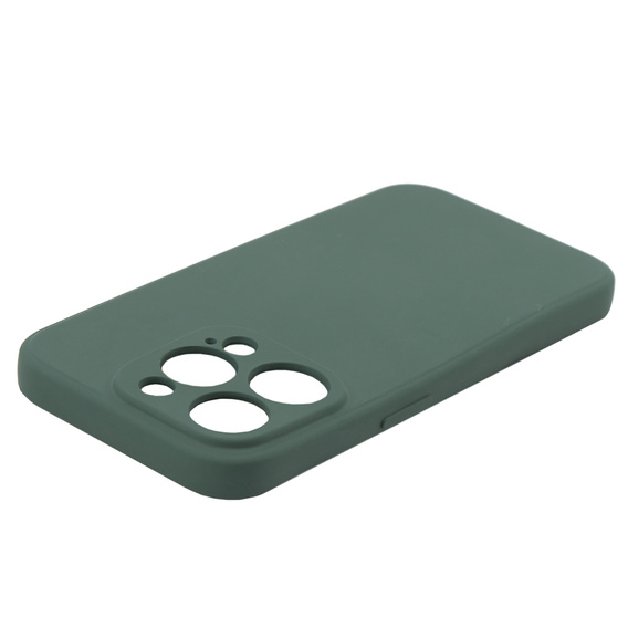 Θήκη για iPhone 15 Pro Max, Silicone Lite, σκούρα πράσινη